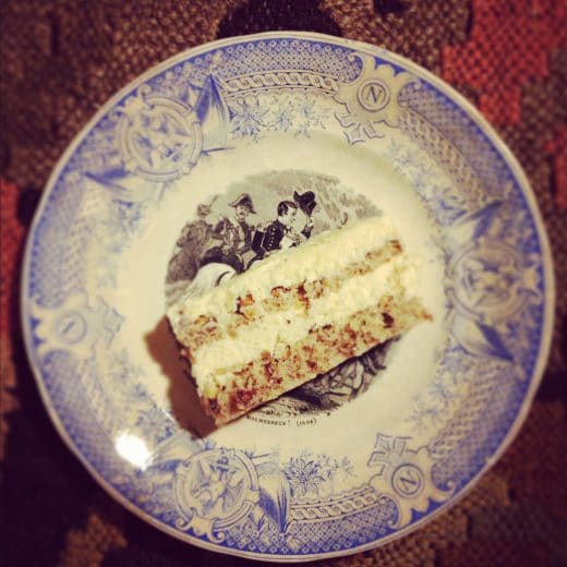 Entremet citron dacquoise à la noisette